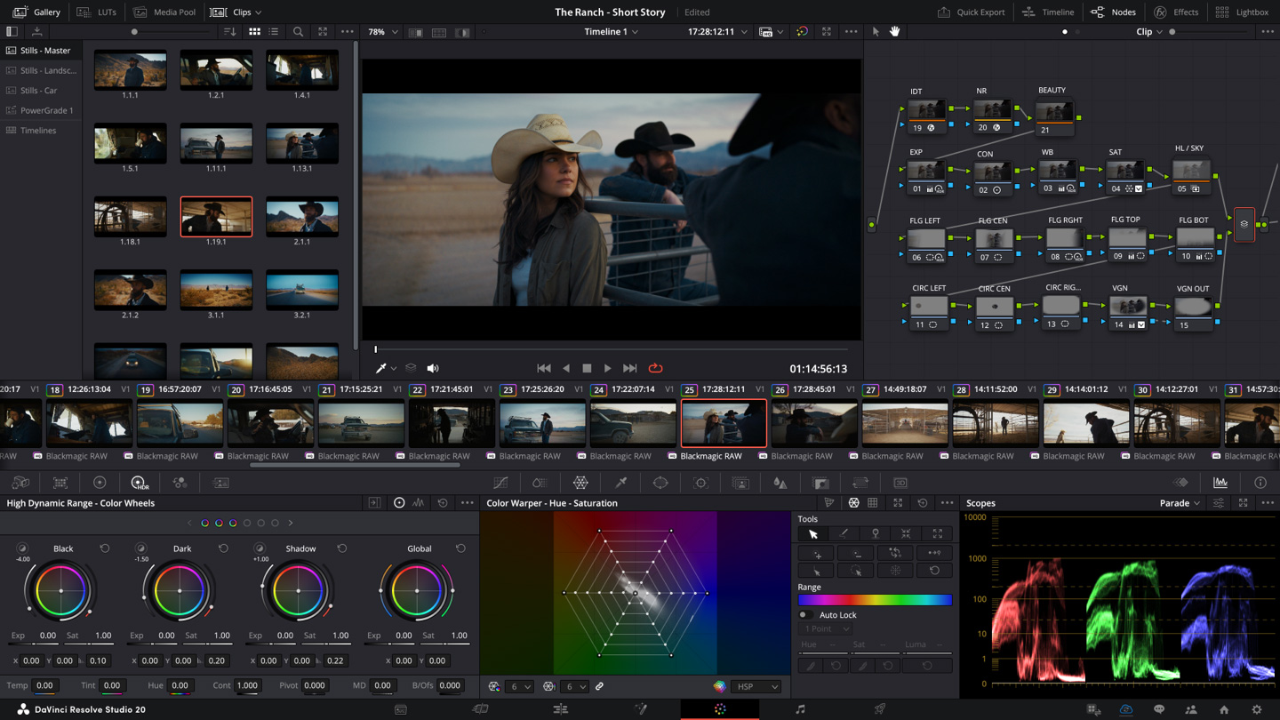 DaVinci Resolve 20 Color Page
