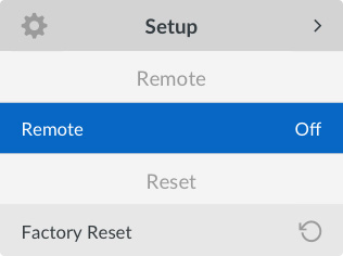 Remote Light UI Screen